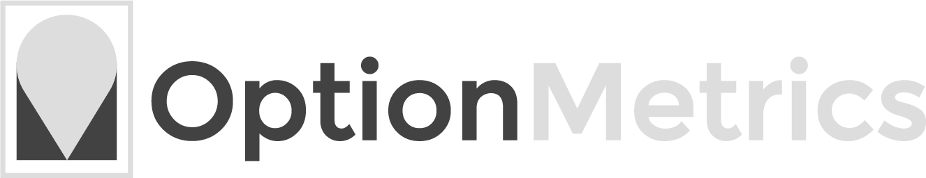 OptionMetrics Logo - grayscale